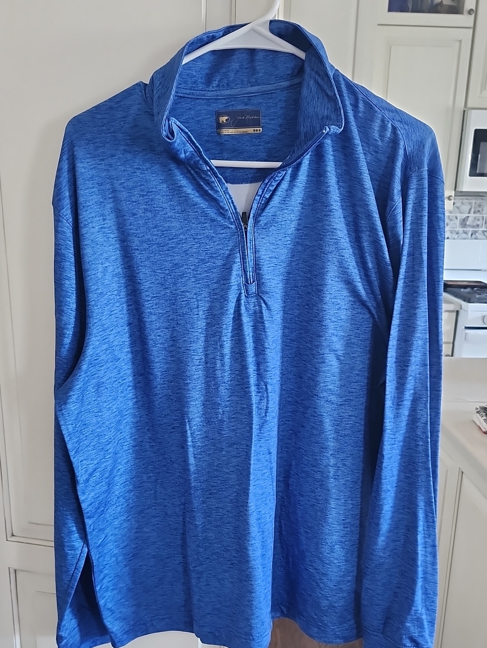 Men's Blue Lightweight Half-Zip Shirt Jacket